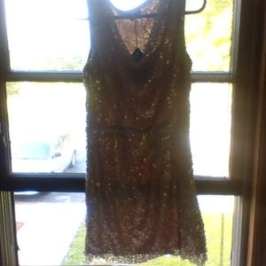 Gold party or prom dress